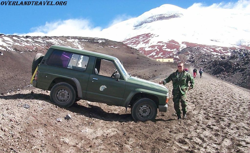 Cotopaxi volcano Andes Mountains, Latacunga, Ecuador,  South America. Overland travel, Nissan Patrol 4x4.