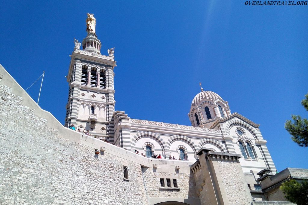 Travel France. Norte Dame de la Garde, a Catholic basilica in Marseille.