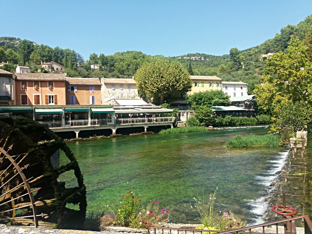 Fontaine-de-Vaucluse, France. Fontaine-de-Vaucluse located department of Vaucluse, Provence-Alpes-Côte d'Azur.