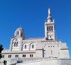 Norte Dame de la Garde, a Catholic basilica in Marseille.