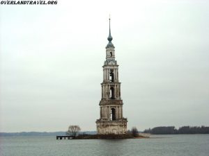 Bell tower of Nikolsky Cathedral, Kalyazin Russia.