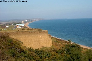 Kuchugury village on the coast of the Azov Sea.