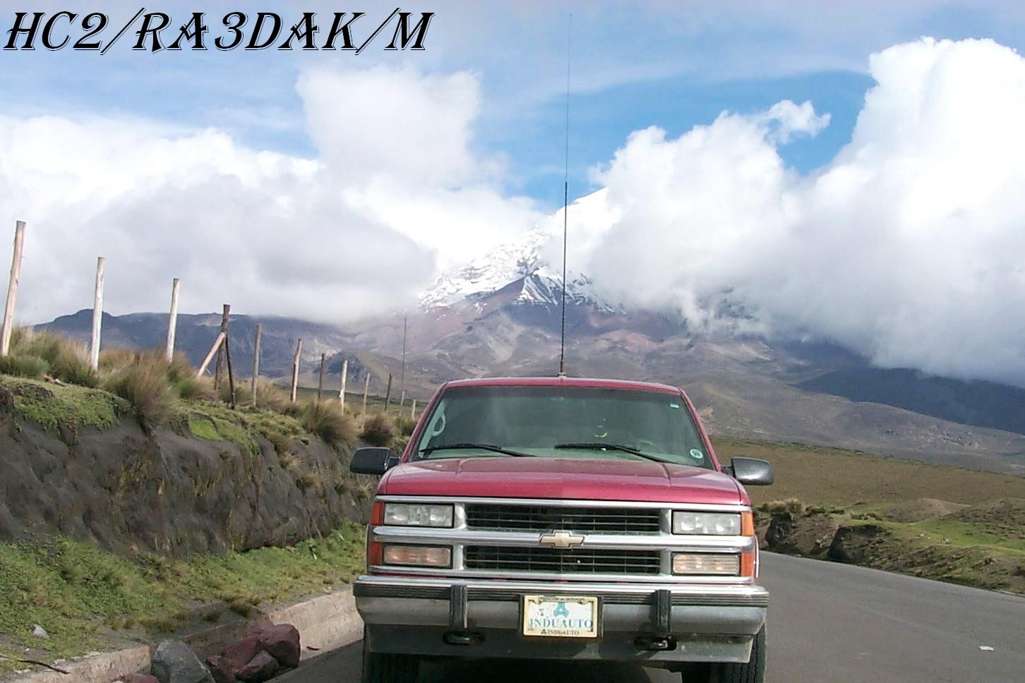 HC2/RA3DAK/M Transceiver IC-706MKII, Mobile Antenna MFJ-1620T, HF Stick, 20M. Chimborazo is a currently inactive stratovolcano in the Cordillera Occidental range of the Andes.